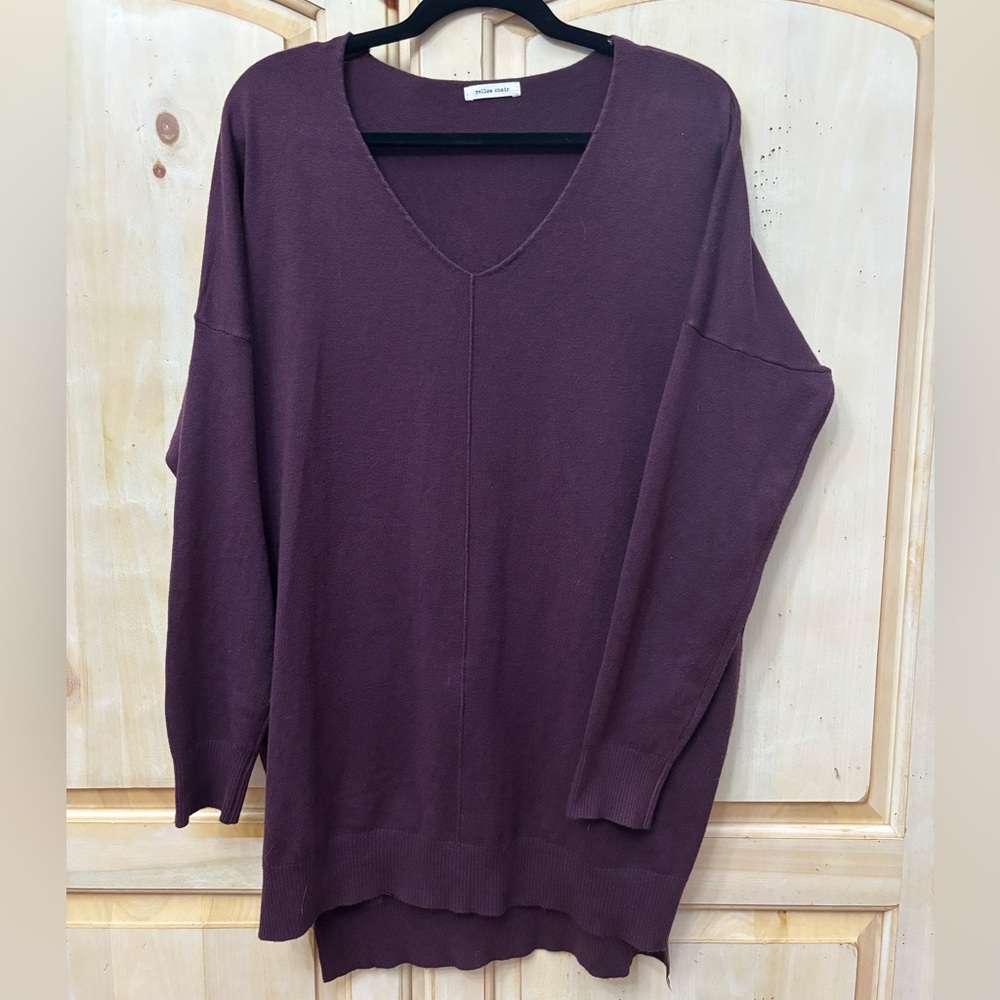 Yellow Chair Drop Sleeve High Low Tunic